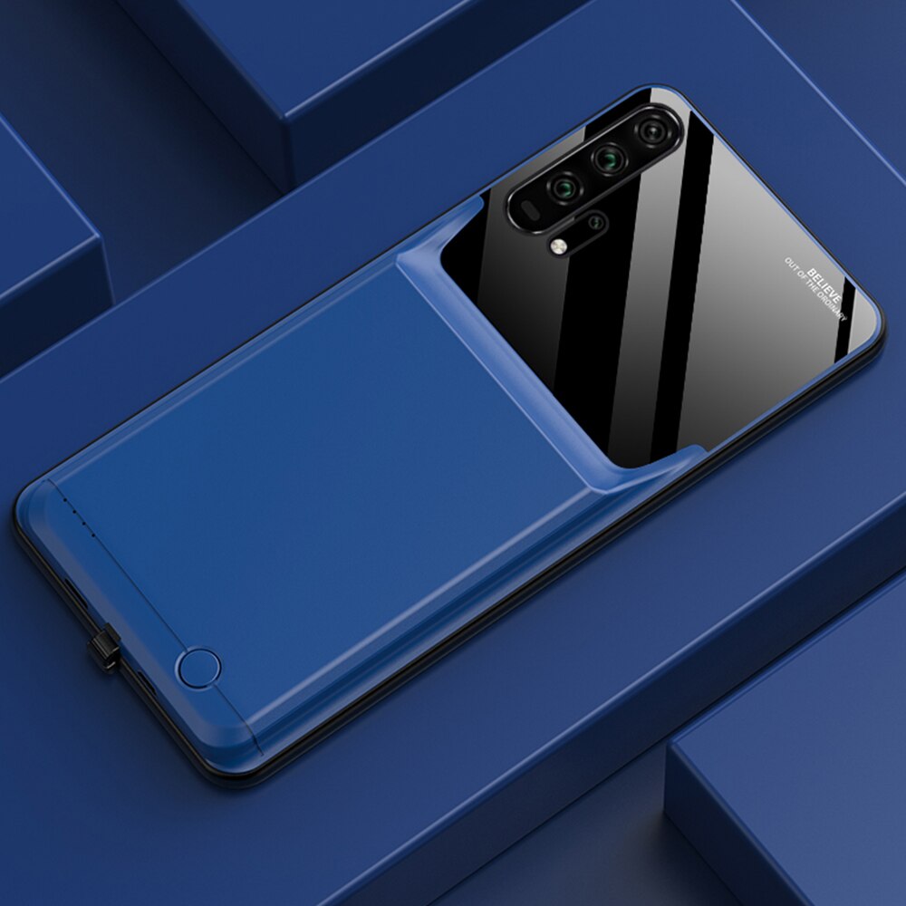 Araceli Voor Huawei Honor 20 Pro Batterij Case 10000 Mah Lader Case Cover Pack Power Bank Voor Huawei Honor 20 pro Power Case: Blue