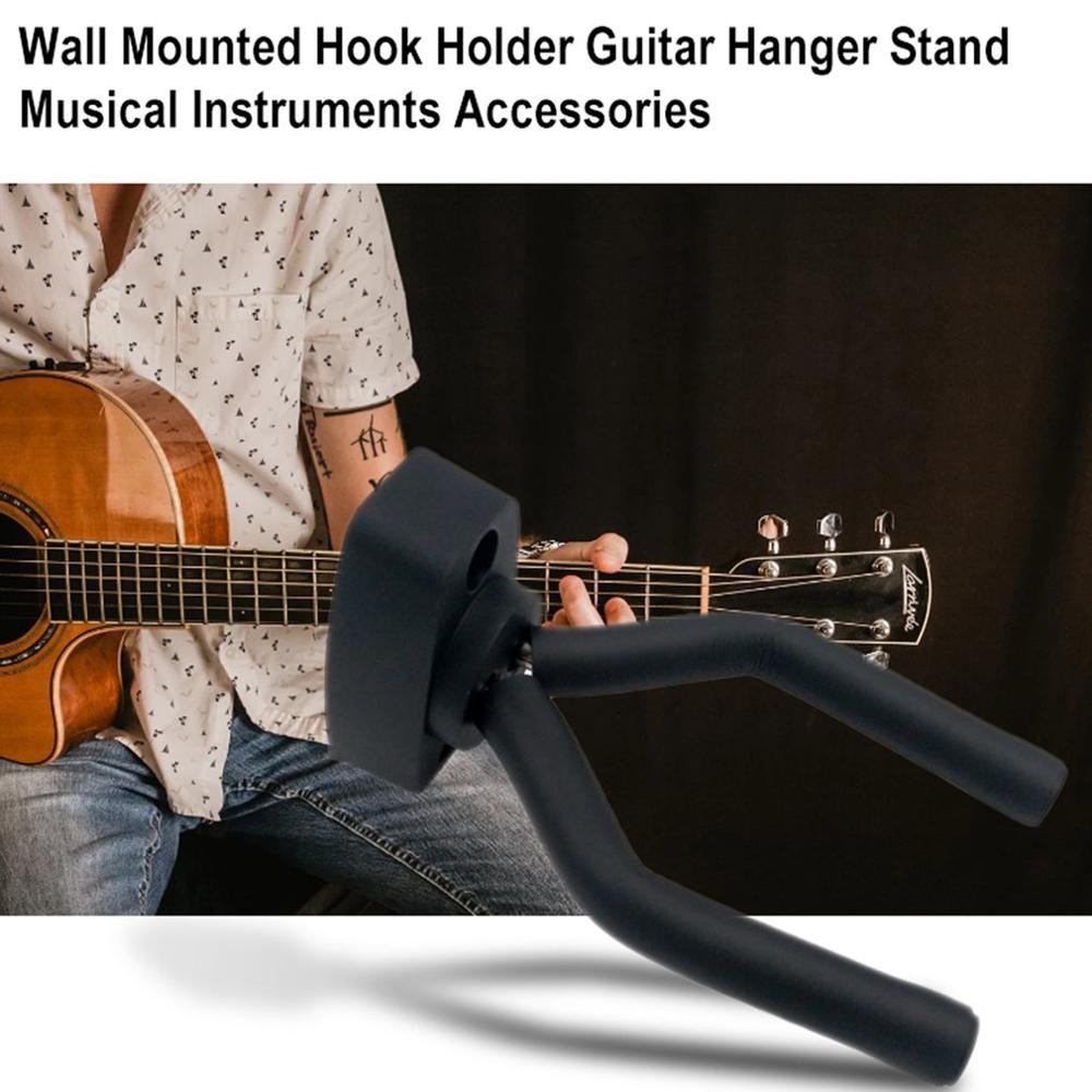 Vægmonteret krogholder holdbart musikinstrument tilbehør guitar bøjle stativ til bas ukulele
