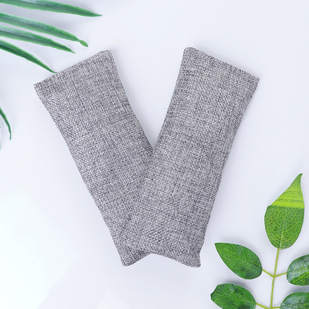 10Pcs 100g Bamboo Charcoal Odor Absorber Car Air Purification Package Activated Carbon Air Freshener Bags Grey