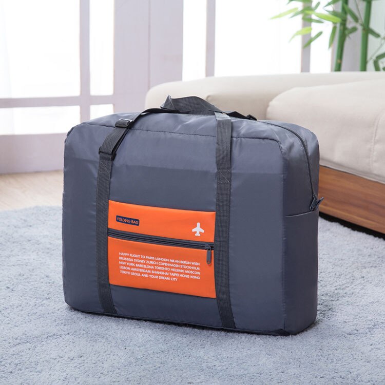 TFSCLOIN Opvouwbare Reistas Kleding Opslag Nylon Opbergzakken Hand Bagage Organizer Verpakking Cubes Zakken op Wielen Plunjezak: orange