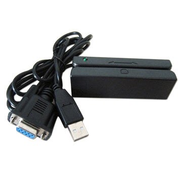 magnetic card reader MSR90 Stripe 3 tracks RS232 interface plug universal
