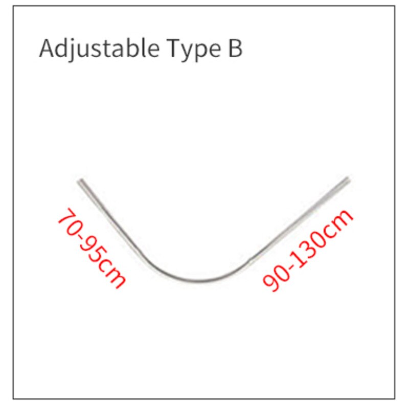 Shower Bar Curtain Rod without Drilling Telescopic Bathroom Curtain Stick Extendable Rail Bathroom Products: Type B