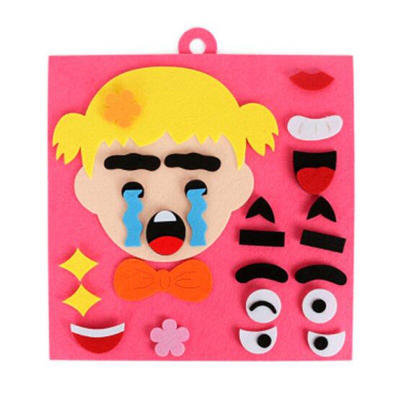 Diy Speelgoed 3D Ouders Emotie Veranderen Puzzel Speelgoed Creatieve Gezichtsuitdrukking Kids Educatief Speelgoed Kinderen Leren Grappige Set Zxh: Girl