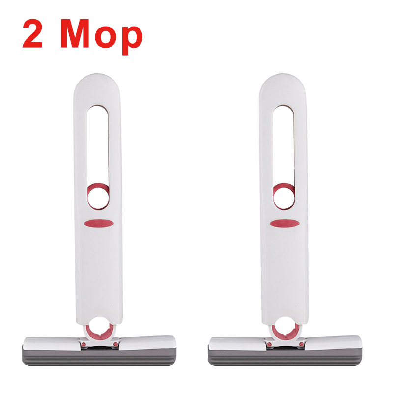 Draagbare Mini Spons Mop Handvrij Wassen Opvouwbare Zelf Knijp CleaningMop Nat En Droog Gebruik Super AbsorbentMop Voor Badkamer Keuken: Roze