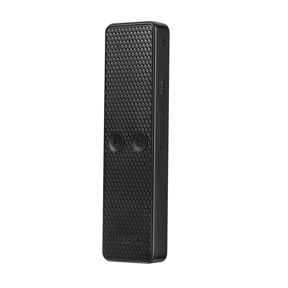 Tolk Real Time Business Draagbare Taal Vertaler Smart Bluetooth Two Way Voice Voor Reizen Instant Oplaadbare: Black