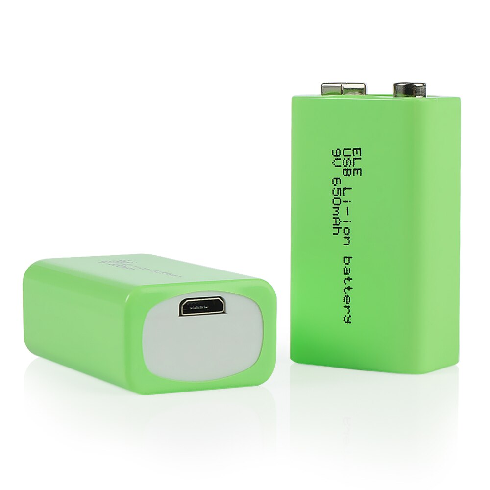 Micro batterie Lithium-ion Rechargeable USB 9 V, 650mAh, 6F22, pour jouet hélicoptère RC