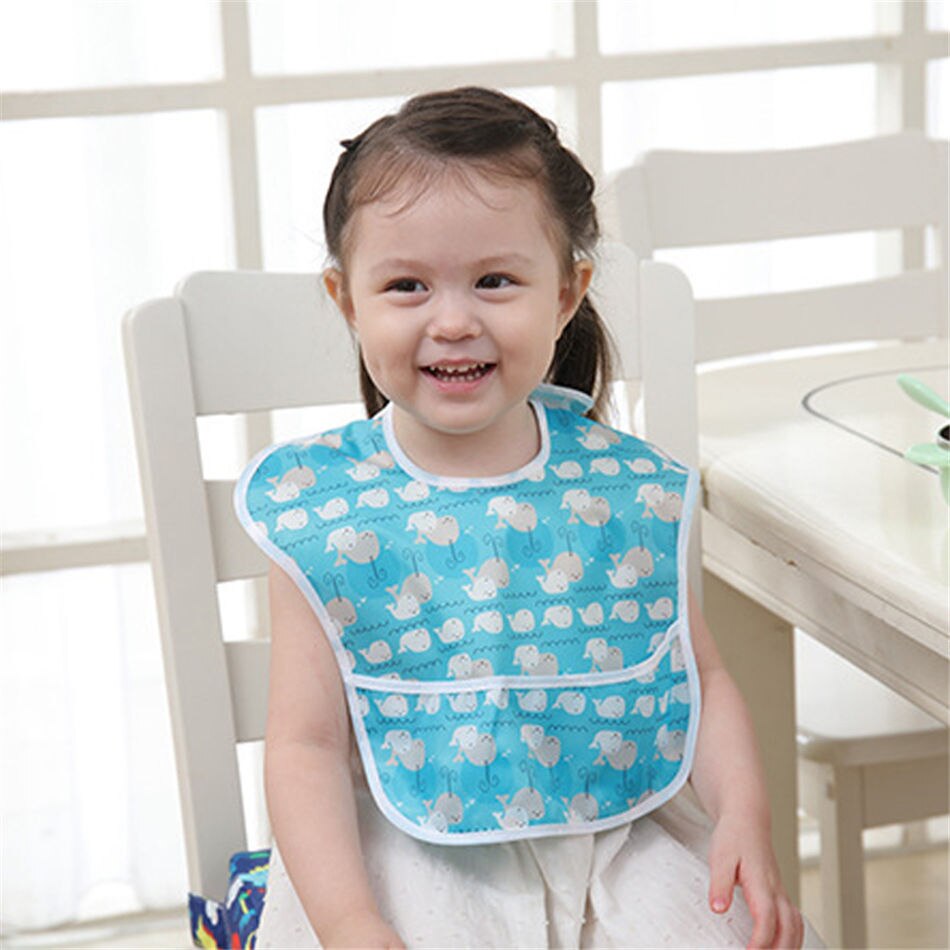 Balleenshiny crianças à prova dwaterproof água macacão pintura do bebê anti-sujo roupas da criança aventais cor raindrops babadores do bebê saliva toalhas