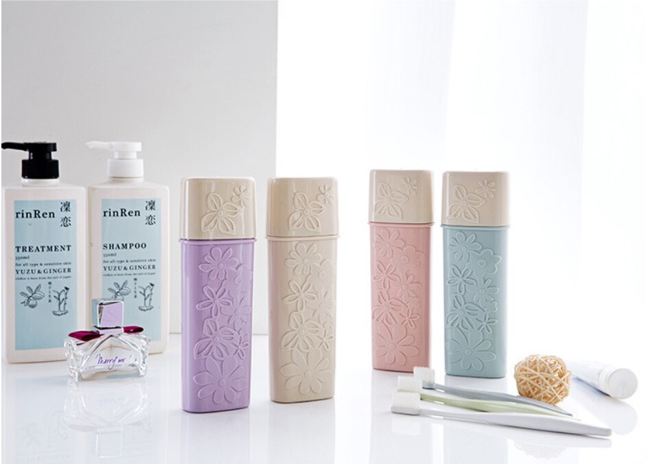 Estuche de cosméticos portátil organizador de baño para cepillo de dientes soporte de cepillo de dientes eléctrico cápsula cosmética estuche de viaje organizador