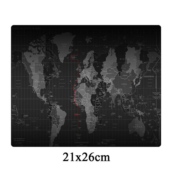Grote xl gaming muismat met wereldkaart, afsluitbare rand, antislip voor computer, grote gaming muismat, rubberen notebook, toetsenbord, bureaumat: 2126cm