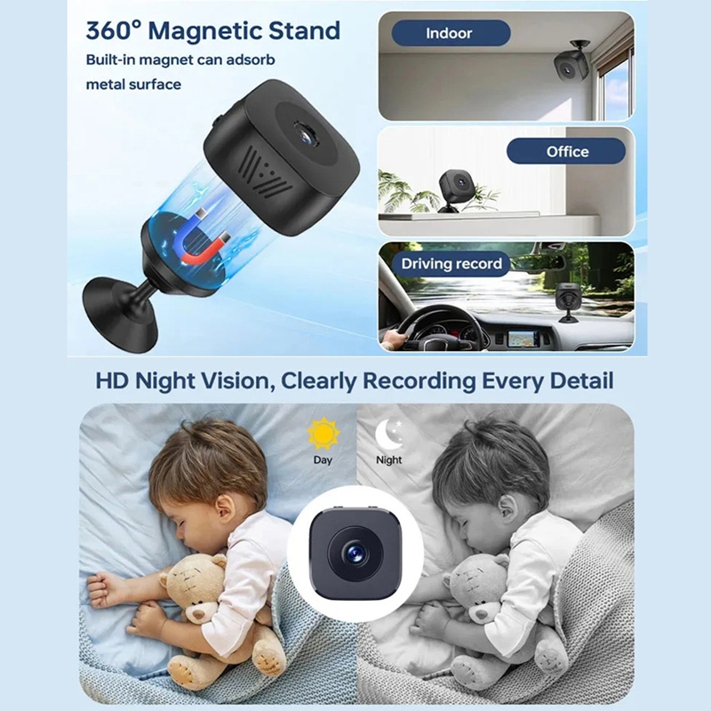 Xiaomi 2026 4K Mini cámara de seguridad de visión nocturna a todo Color Monitor WiFi de alta definición impermeable detección de movimiento vigilancia