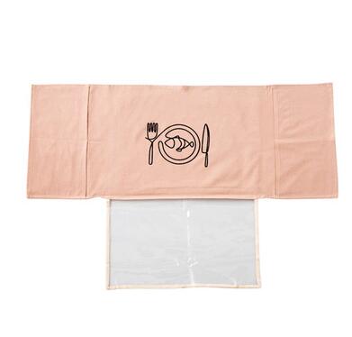 Cotton and linen microwave cover with curtain Oil Dust Waterproof Pockets Storage Bag Kitchen Accessories: C