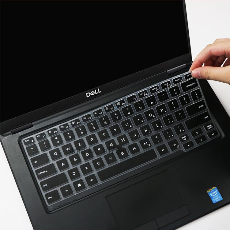 13.3 inch Silicone laptop Keyboard Cover Skin Protector For Dell Latitude 5200 5300 7200 3300 3301 Notebook: Black