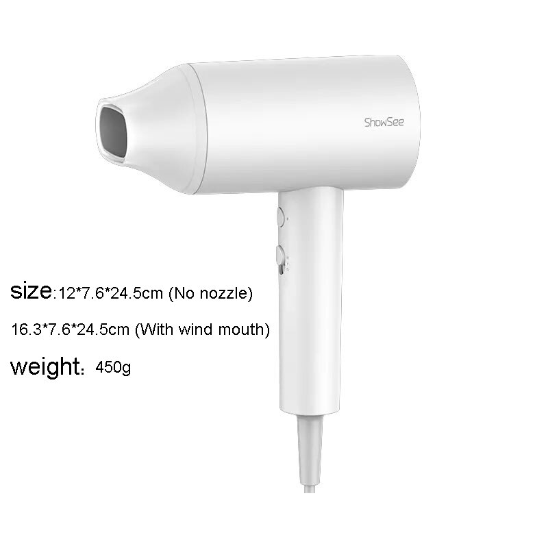 Negative Ion Blower Professinal Care Quick Dry Hair 1800W Portable Hairdryer Diffuser