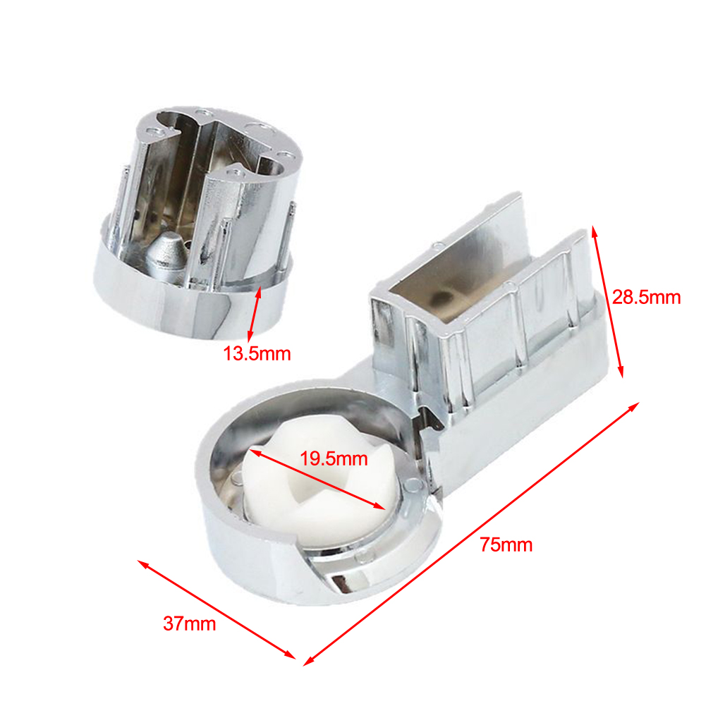Bath Hinge Brackets For Shower Screens Robust ABS Material With Chrome Finish For 6mm Glass Stability