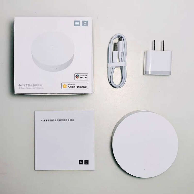 Newest Xiaomi Mijia Multifunctional Gateway ZigBee WIFI Bluetooth Mesh Hub Smart Home Hub Work With Mi Home APP Apple Homekit