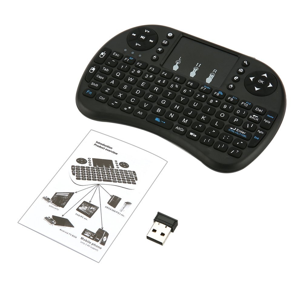 2.4GHz Wireless Keyboard for Android TV Box PC laptop 92 Keys DPI adjustable Wireless Keyboard Backlight with Touchpad Mouse