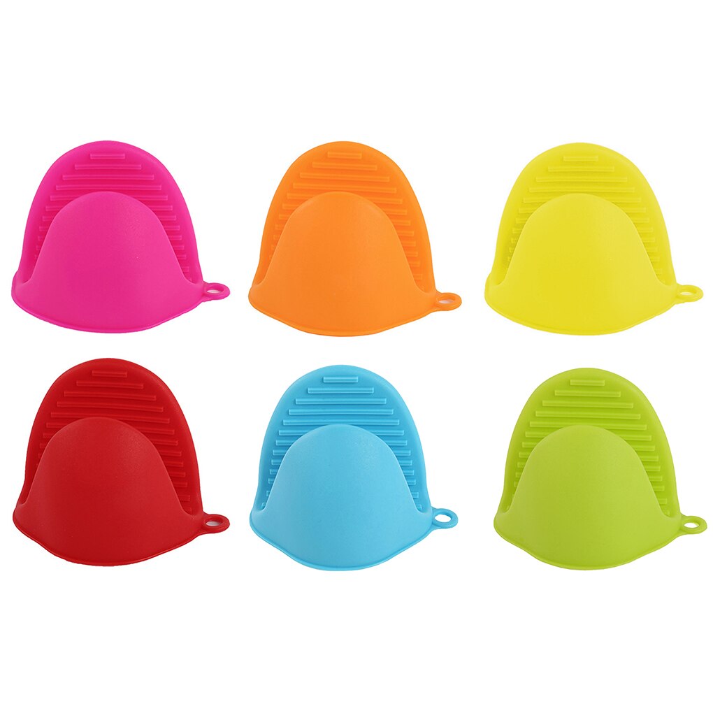 Kitchen Heat Resistant Silicone Glove Microwave Oven Mitts Anti-slip Anti Scald Hand Clip Cooking