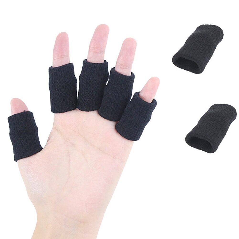 10 stk / sæt elastisk finger beskyttelsesbetræk beskytter basketball volleyball sport arthrosis protector seler