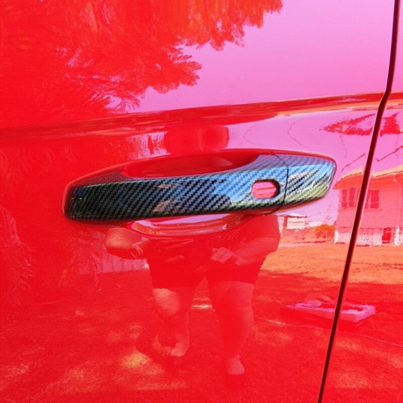 Suitable Volkswagen For VW T-Roc troc t roc R Line Accessories Door Handle Cover trim plastic Imitation carbon fiber