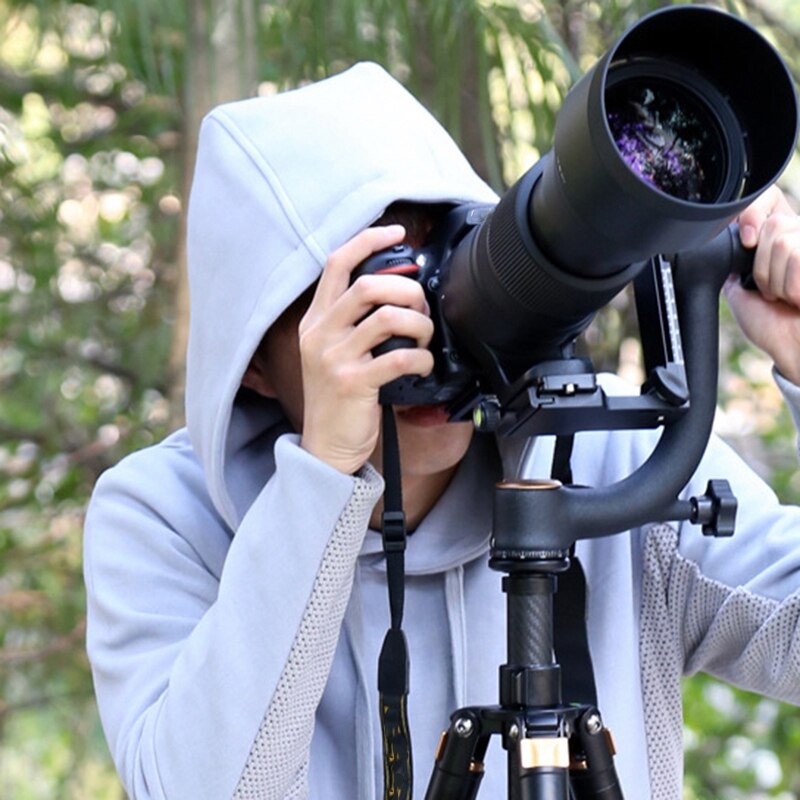 Cabeza de trípode Gimbal de cámara para cámara de gran capacidad de carga lente telefoto 1/4 tornillo 48mm de diámetro