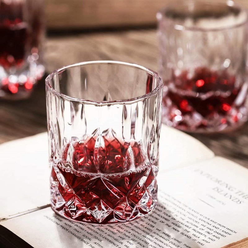 1/2/4/6Pcs Vintage Whiskey Glasses Bourbon Glass Ultra-Clear Layer Vodka Bourbon Cocktail Scottish Glass Bar
