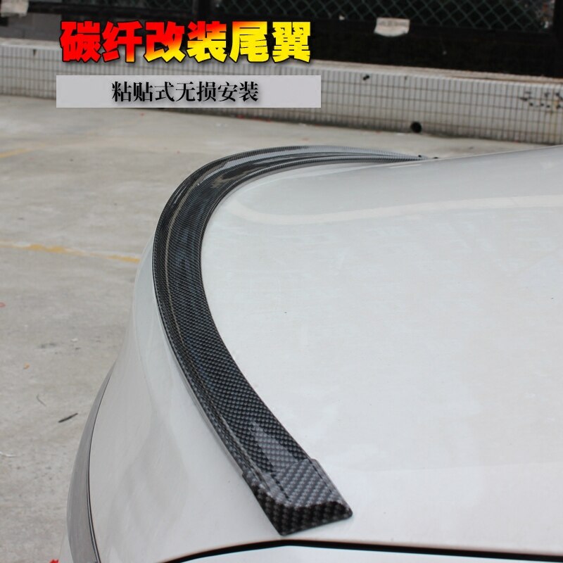 Universal tagspoiler 1.5m bil-styling 5d kulstof gummi hale spoiler pu lodning diy refit spoiler egnet til alle typer biler