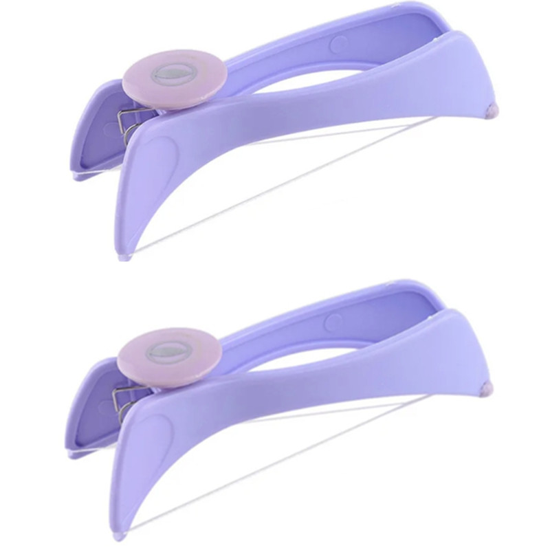 Portable 1PC visage déplumeur pour joue sourcil femmes épilation épilateur visage épilateur printemps filetage outil de maquillage: WHITE