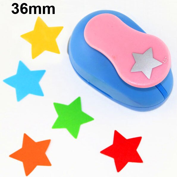 35mm freeship circle punch Embossing device paper cutter crafts scrapbook kid child craft tool hole punches cortador de papel: Star