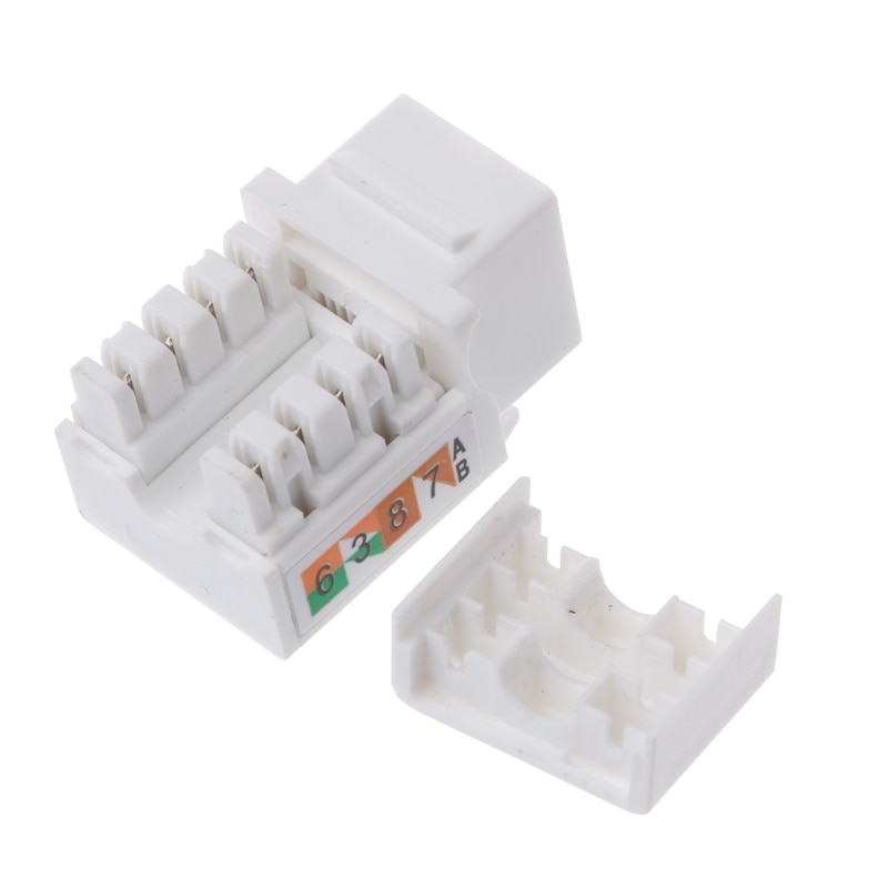 1 Set CAT6 Network Module Information Socket RJ45 Connector Adapter Keystone Jack