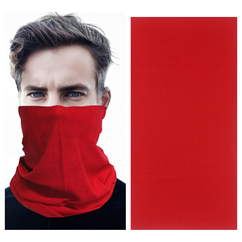 Solid Bandana Scarf Headband Hiphop Hijab Seamless Tubular Soft Multi Functional Magic Bandanas Tube Ring Scarf: S007 Red