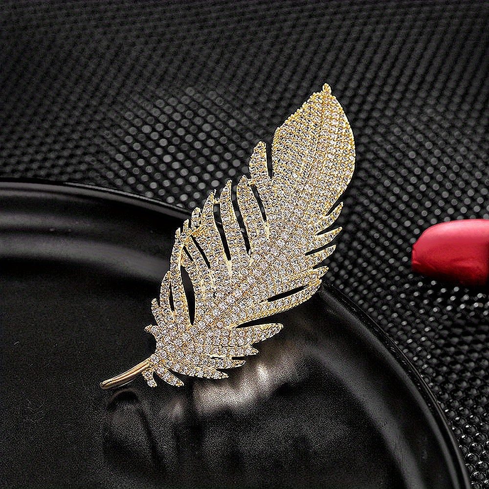 Koreaanse Stijl Temperament Zirkoon Corsage Dames Cheongsam Pin Sjaal Gesp Accessoires High-End Veren Broche