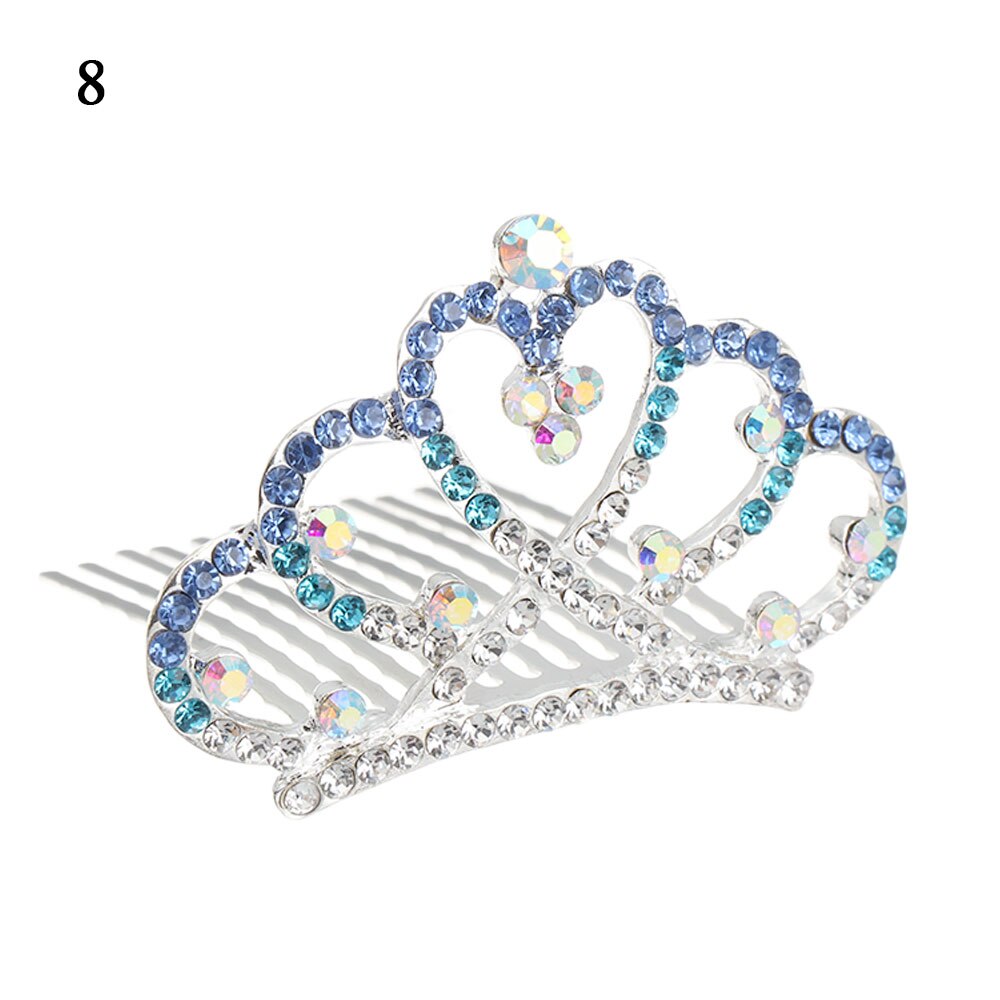 Lovely Mini Tiara Crystal Rabbit Princess Crown Comb Party Costume Accessory Girls Kids Birthday Children's Headwear: 8
