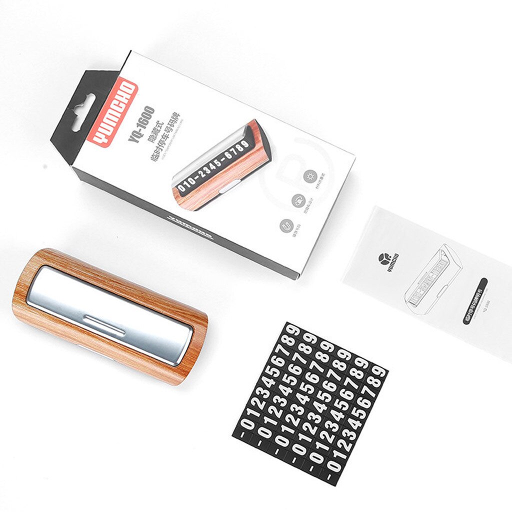 Auto Parkeerkaart Lichtgevende Telefoonnummer Plaat Stickers Nachtlampje Tijdelijke Auto Park Stop In Auto-Styling Auto Accessoires