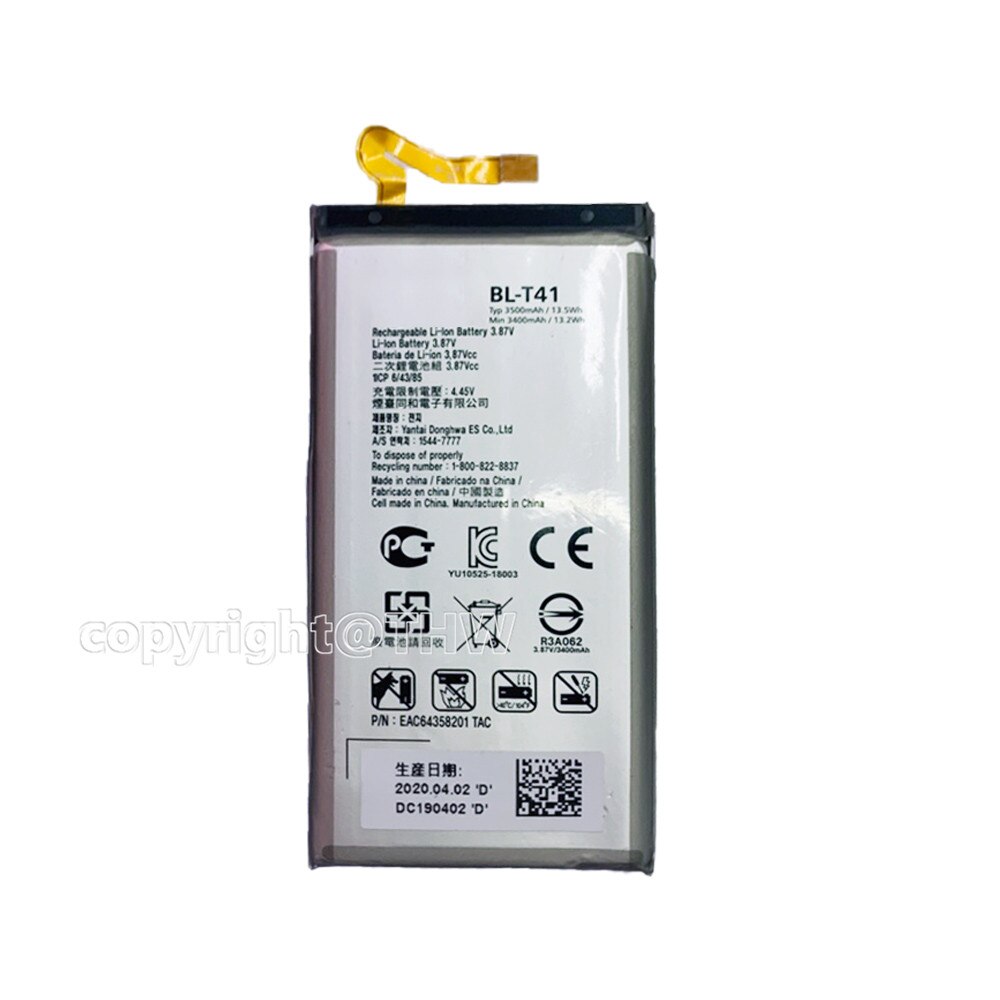 Original BL-T41 Battery For Lg G8 ThinQ BL T41 LMG820QM7 LMG820UM1 LM-G820UMB LMG820UM0 LM-G820N Mobile Phone Bateria+Track code