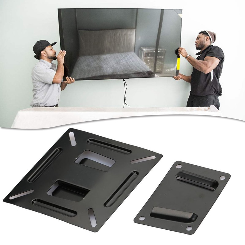 TV Wall Stand Computer 12 - 24 Inch Sturdy TV Mount Flat Panel TV LED Steel PC Screen LCD Bracket Black tv screen 24 inch tv sta