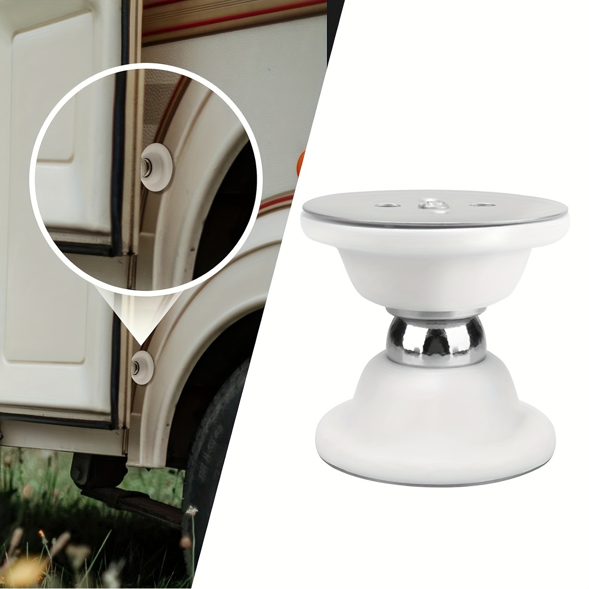 Magnetic Door Catch RV Door Retainer RV Door Stop Retaining Catch Latch for RV Caravan Camper Motorhome Boat Door Holder: WHITE