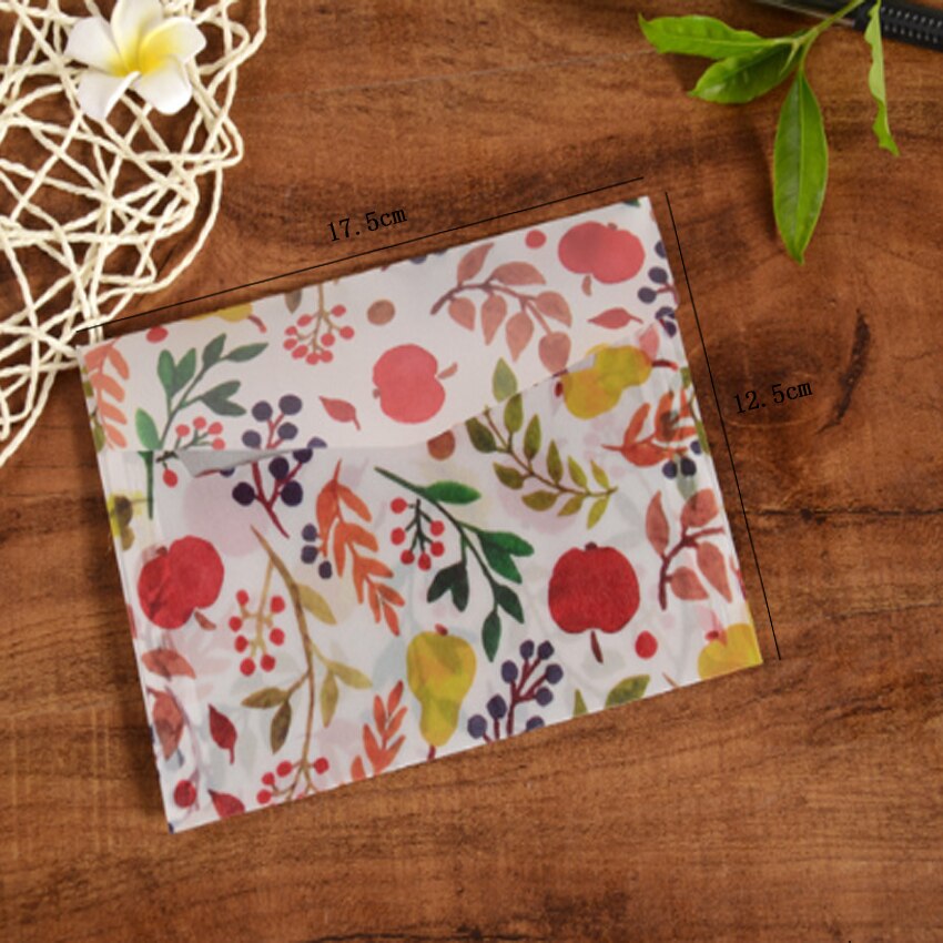 10pcs/pack Translucent Envelope Special Sulfuric Acid Paper Color Printing Envelope Small Fresh Letter Paper Sobres Invitacion