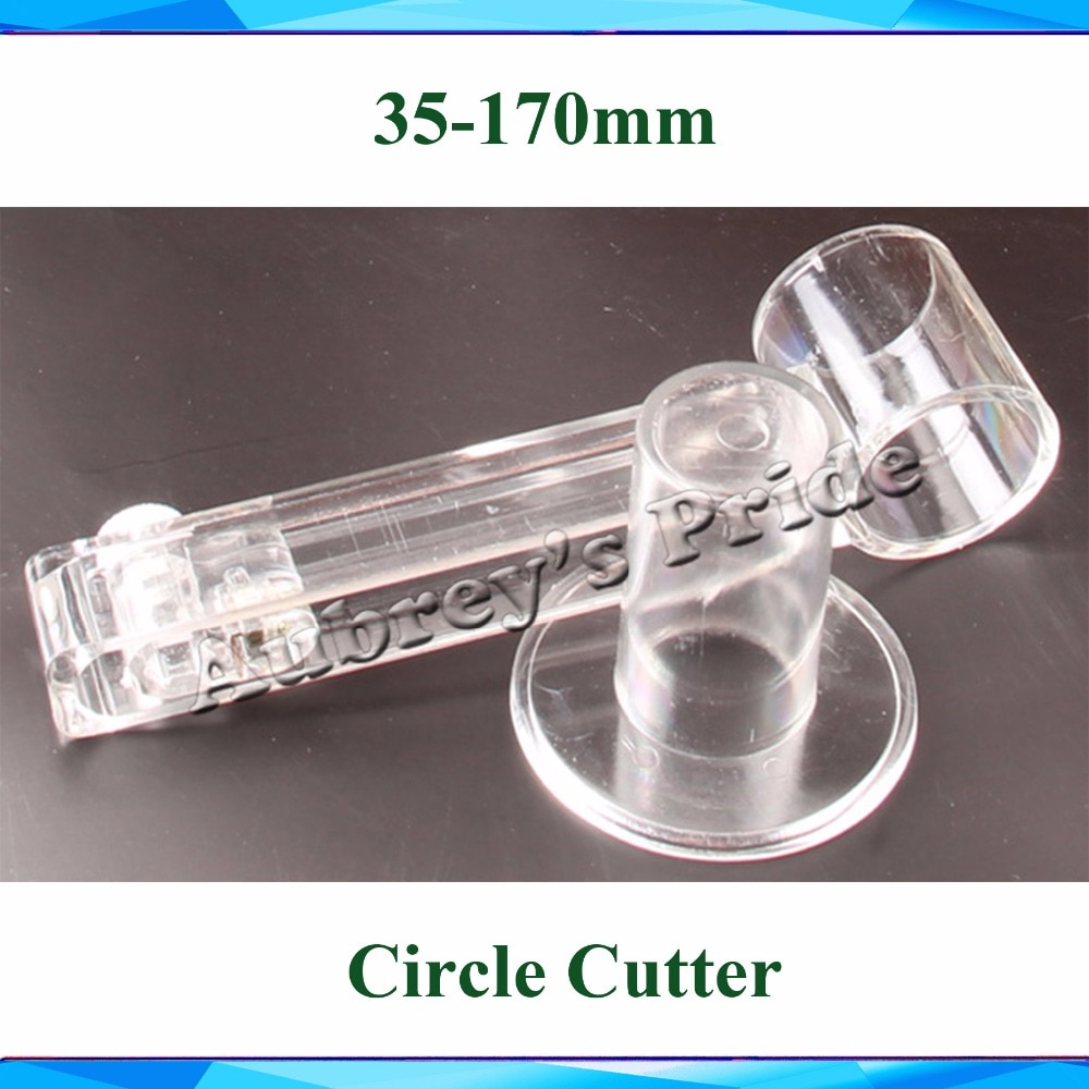 Coupe-papier avec cercle rotatif rond réglable, diamètre 35-170mm,