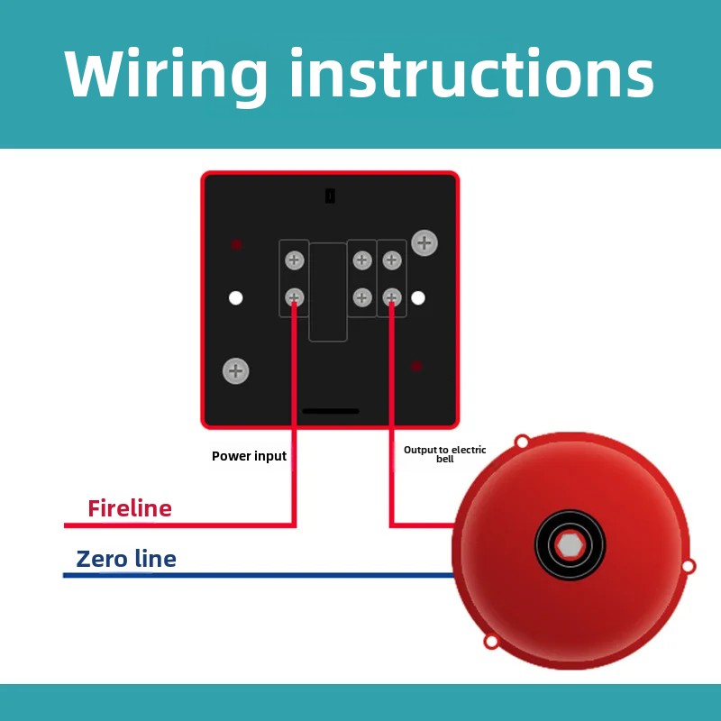 Button Activated 4 Inch Interior School Bell Hotel Bell Ringer Electric Bell Sound Alarm System Safety Protection Kit China