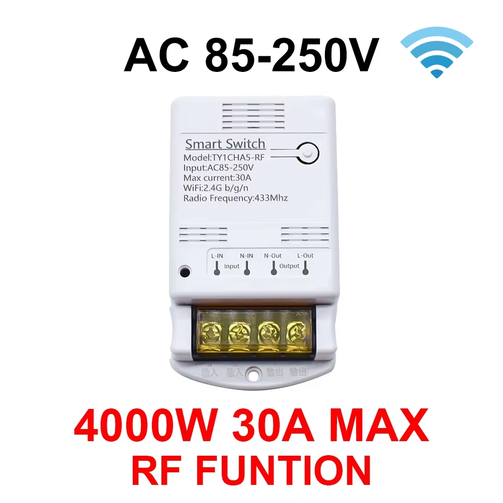 ZIGBEE/WiFi inteligentny przełącznik 30A 6600W/4000W moduł przekaźnika Tuya AC DC 7-32V 85-250V timer automatyka domowa Alexa DIY aplikacja Smartlife: Bundle1