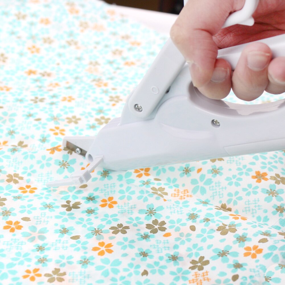 Mini Multipurpose Electric Automatic Scissors Safe Fabric Leather Cloth Cutting Machine Handheld Sewing Tools