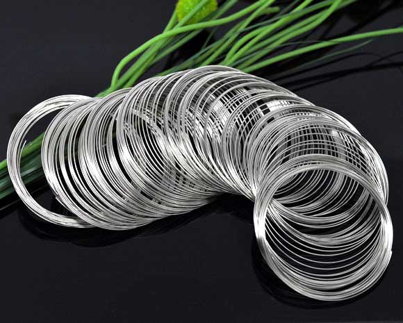 DoreenBeads 200 Loops Alambre de memoria para cuentas para pulsera 55mm (B09062), yiwu
