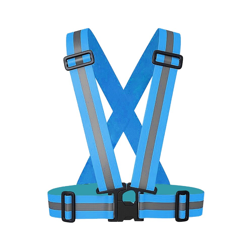 Zuja Elastische Reflecterende Kleding Outdoor Veiligheid Vest Nacht Fietsen Hoge Zichtbaarheid Riem Armband Heren Overall Werkkleding: Dark Blue