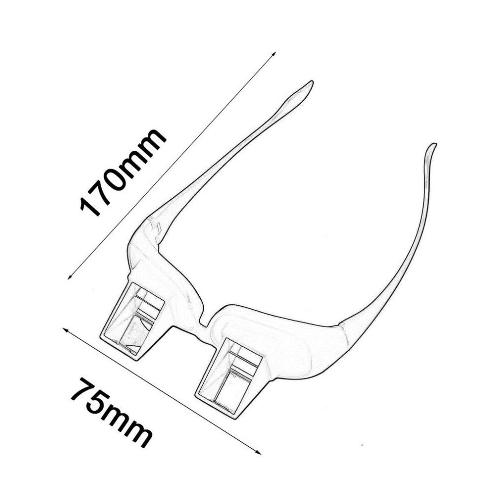 Funny Lazy Periscope Horizontal Reading TV Sit View Glasses On Bed Lie Down Bed Prism Spectacles The Lazy Glasses