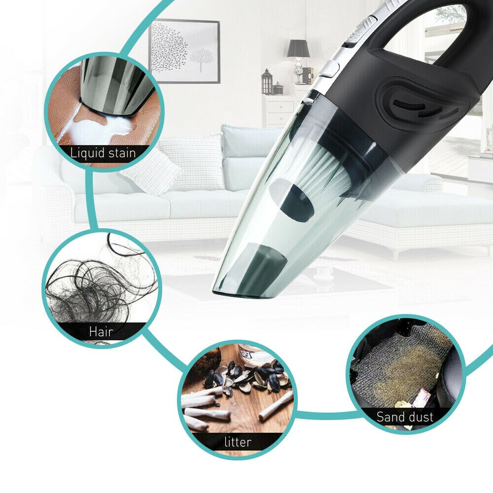 Handheld Vacuüm Draadloze Krachtige Cycloon Zuig Draagbare Oplaadbare Stofzuiger 6053 Quick Charge Voor Auto Thuis Huisdier Haar
