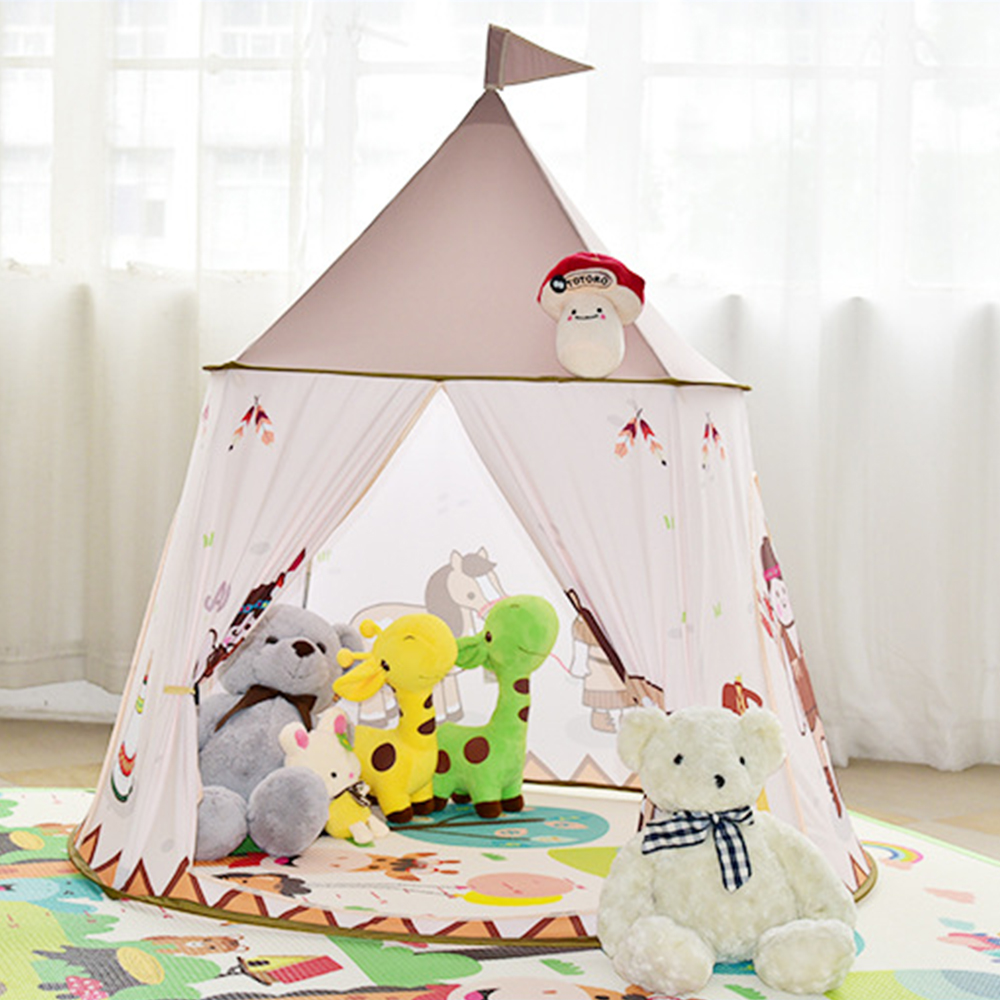 Spelen Tent Draagbare Opvouwbare Tipi Prins Opvouwbare Tent Kinderen Jongen Cubby Play House Kids Outdoor Speelgoed Tenten Kasteel Teepee