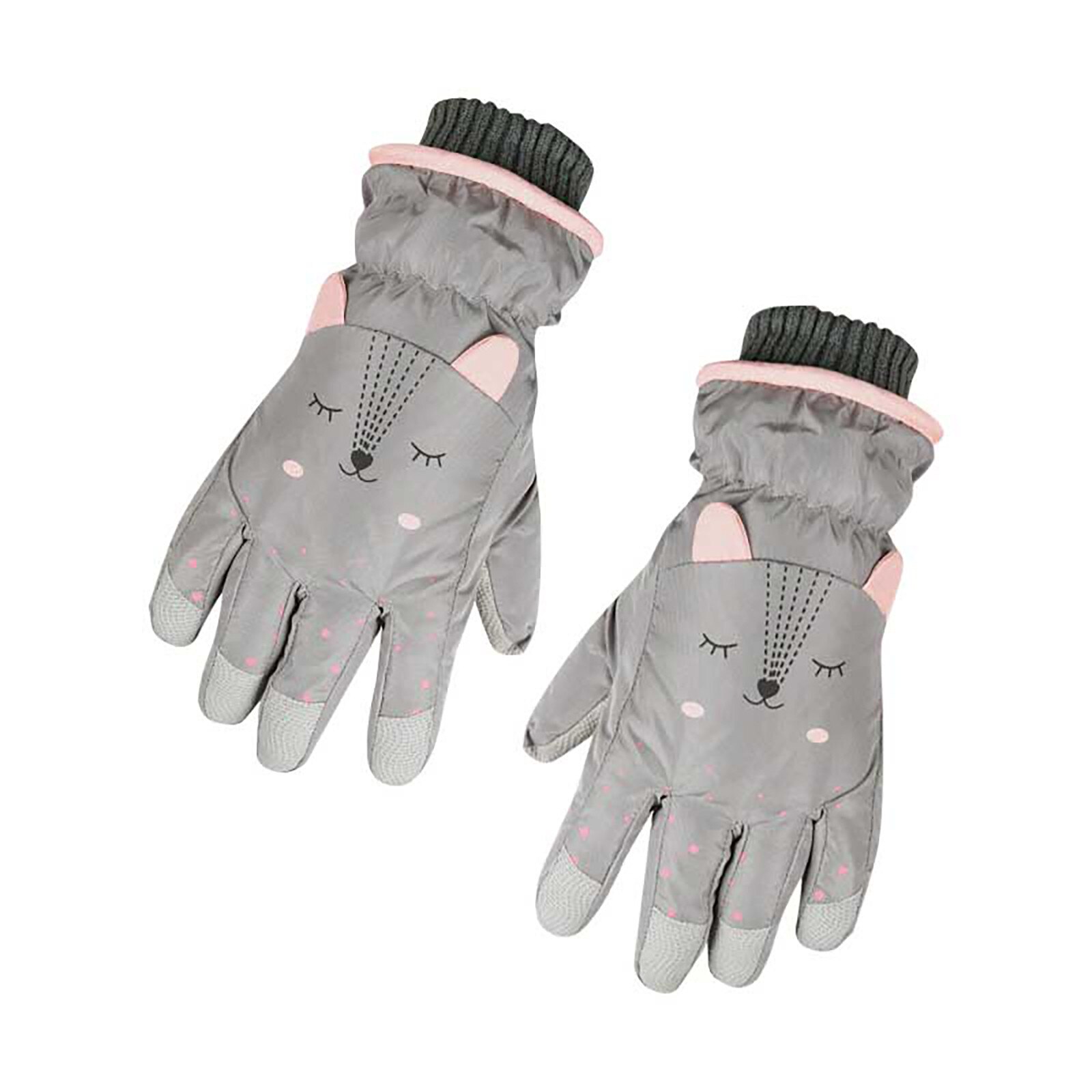 heißesten Junge Mädchen Winter Handschuhe für Kinder Jungen Mädchen Schnee Winddicht Handschuhe Outdoor Sport Skifahren: Gray