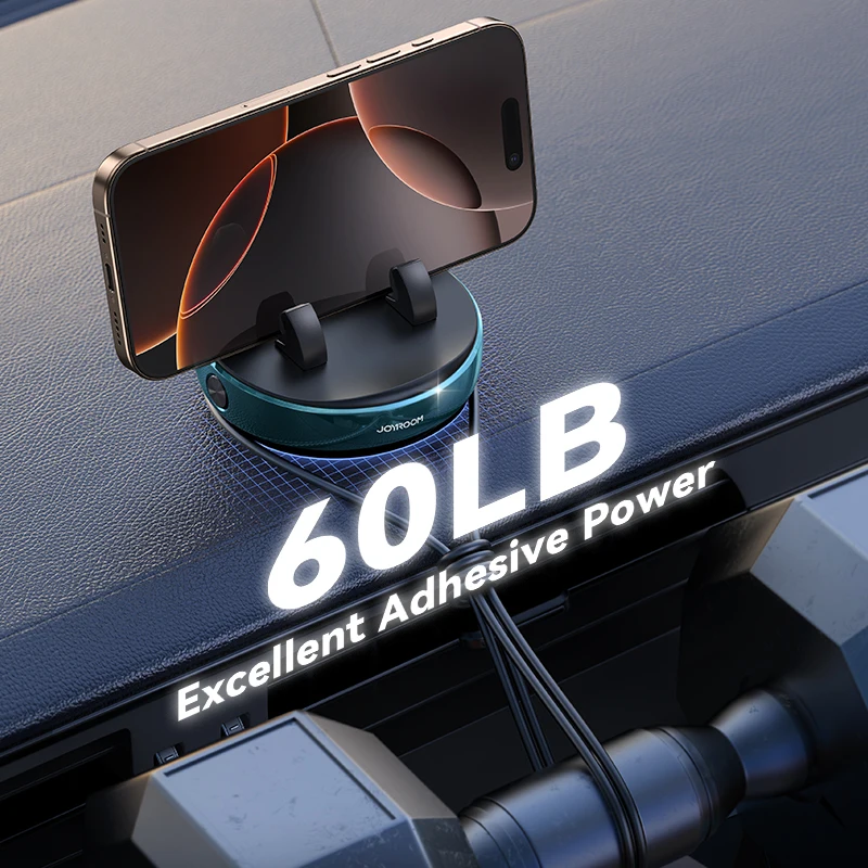 Joyroom Dashboard Car Phone Holder One-Handed Operation 360° Rotation Car Navigation Phone Holder Mount For 4.7-7'' Phones