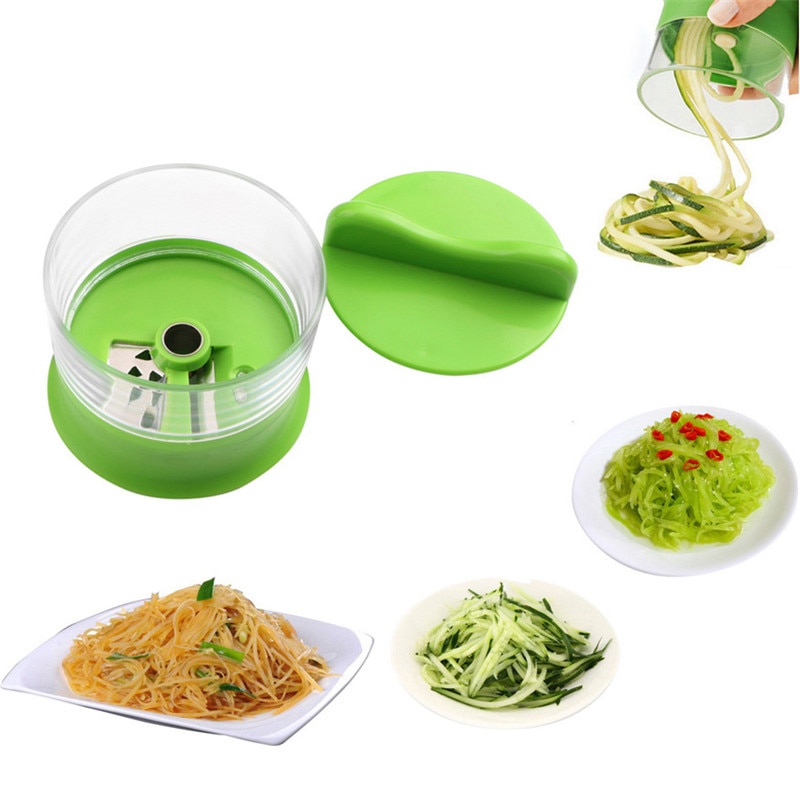 Blades Plantaardige Spiralizer Slicer Handheld Spiraal Cutter Fruit Rasp Koken Gereedschap Spaghetti Pasta Keuken Gadget