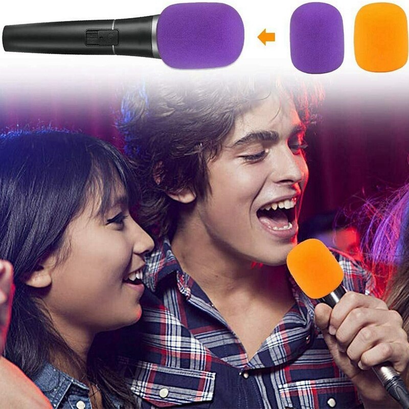 50er- packung handmikrofon-windschutzhülle aus schaumstoff für karaoke-dj-bühnenauftritte